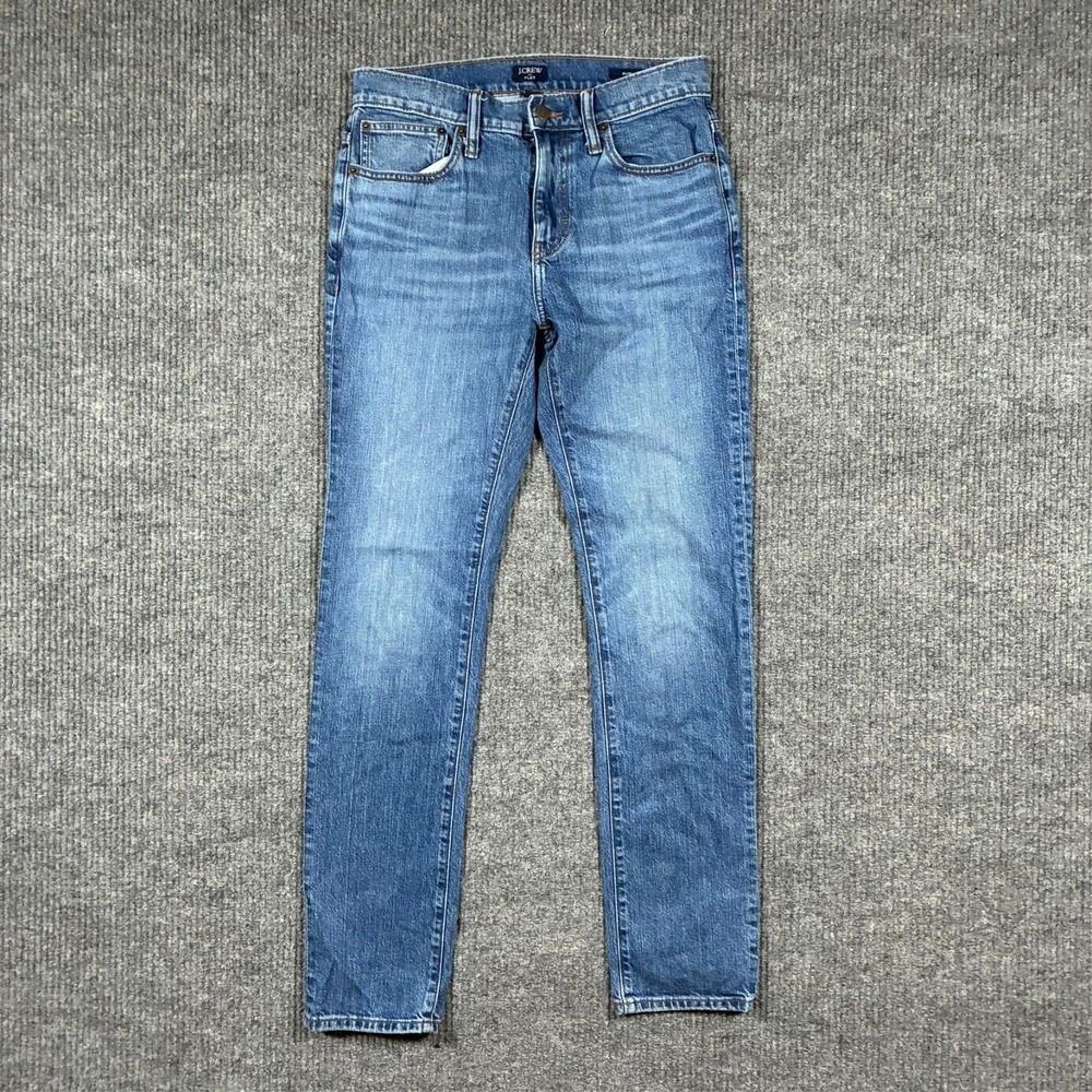 J. Crew Flex Mens Jeans Size 29x32 Blue Denim Slim Stretch Casual Low Rise